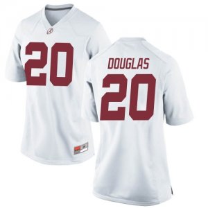 Women's Alabama Crimson Tide #20 DJ Douglas White Game NCAA College Football Jersey 2403LEDO5